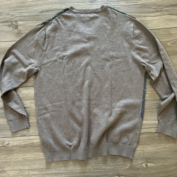 Claiborne Men's V-Neck Argyle Sweater - Brown, Green, and Black - Picture 7 of 7